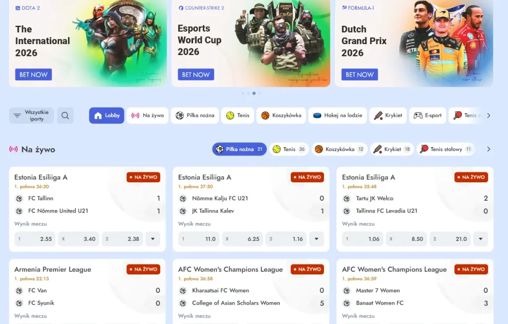 Zakłady na sport w Magic 365